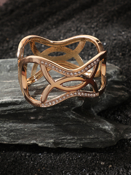 Gold-Plated Bangle-Style Bracelet