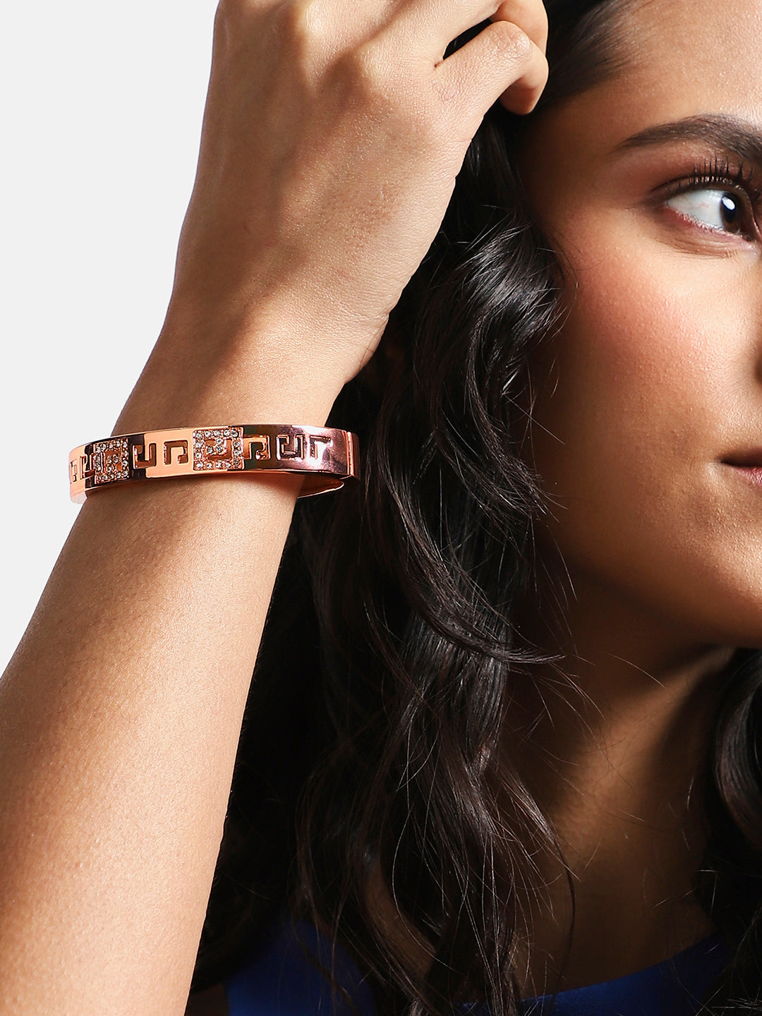 Gold-Plated Bangle-Style Bracelet
