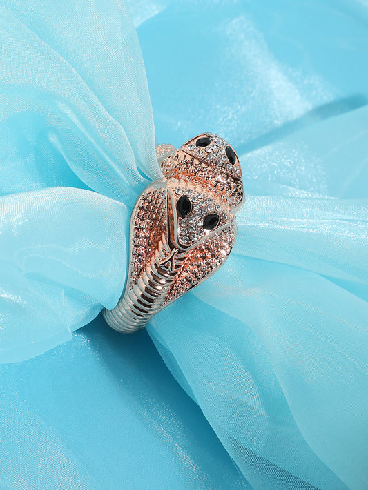 Embellished Snakehead Cuff Bracelet