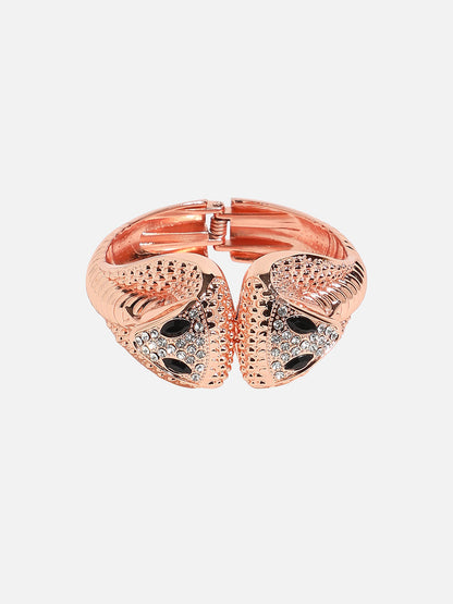 Embellished Snakehead Cuff Bracelet