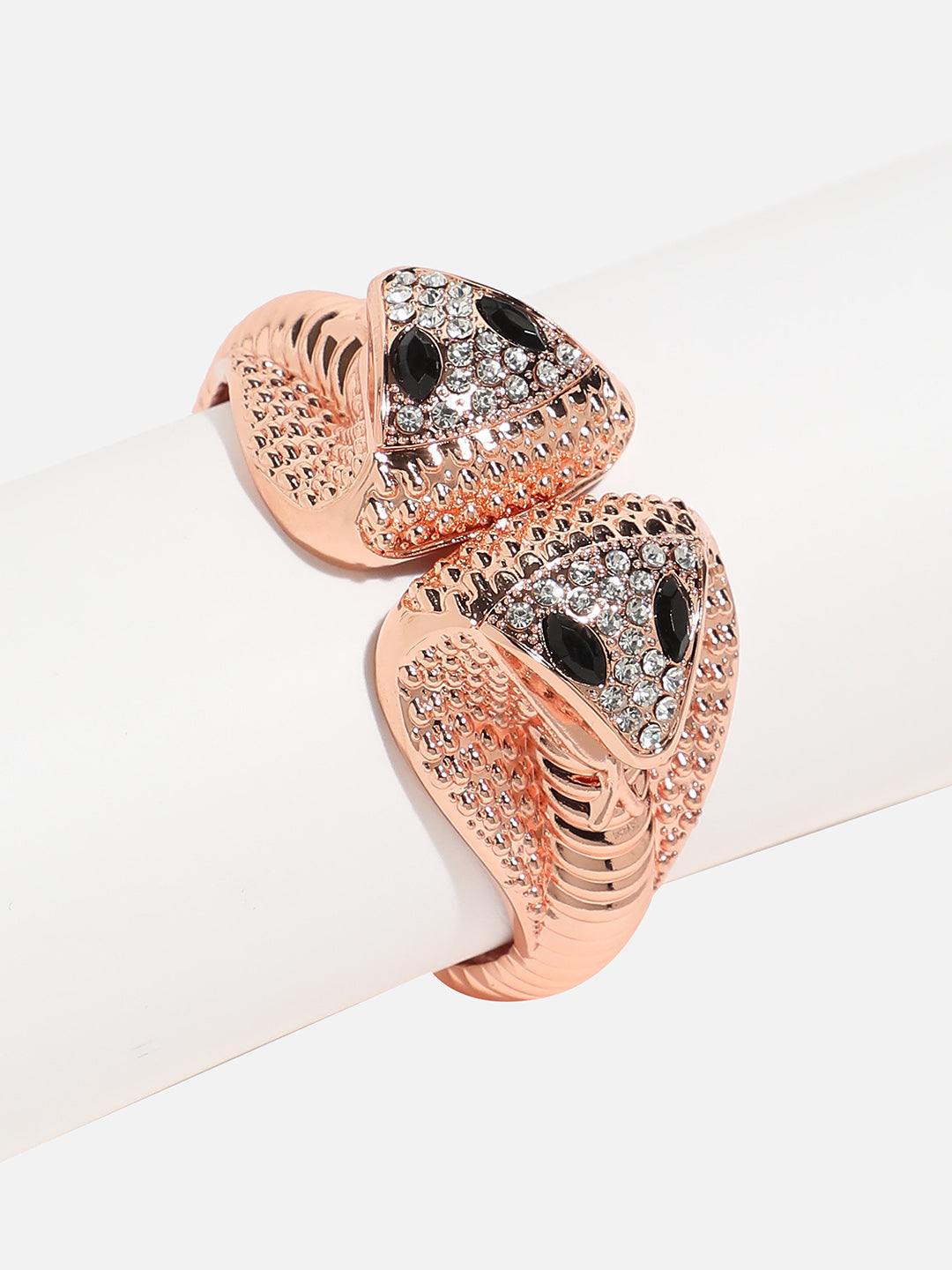 Embellished Snakehead Cuff Bracelet
