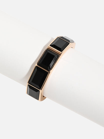 Gold Plated Stones Studded Cuff Bracelet