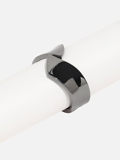 Silver Plated Zig-Zag Cuff Bracelet