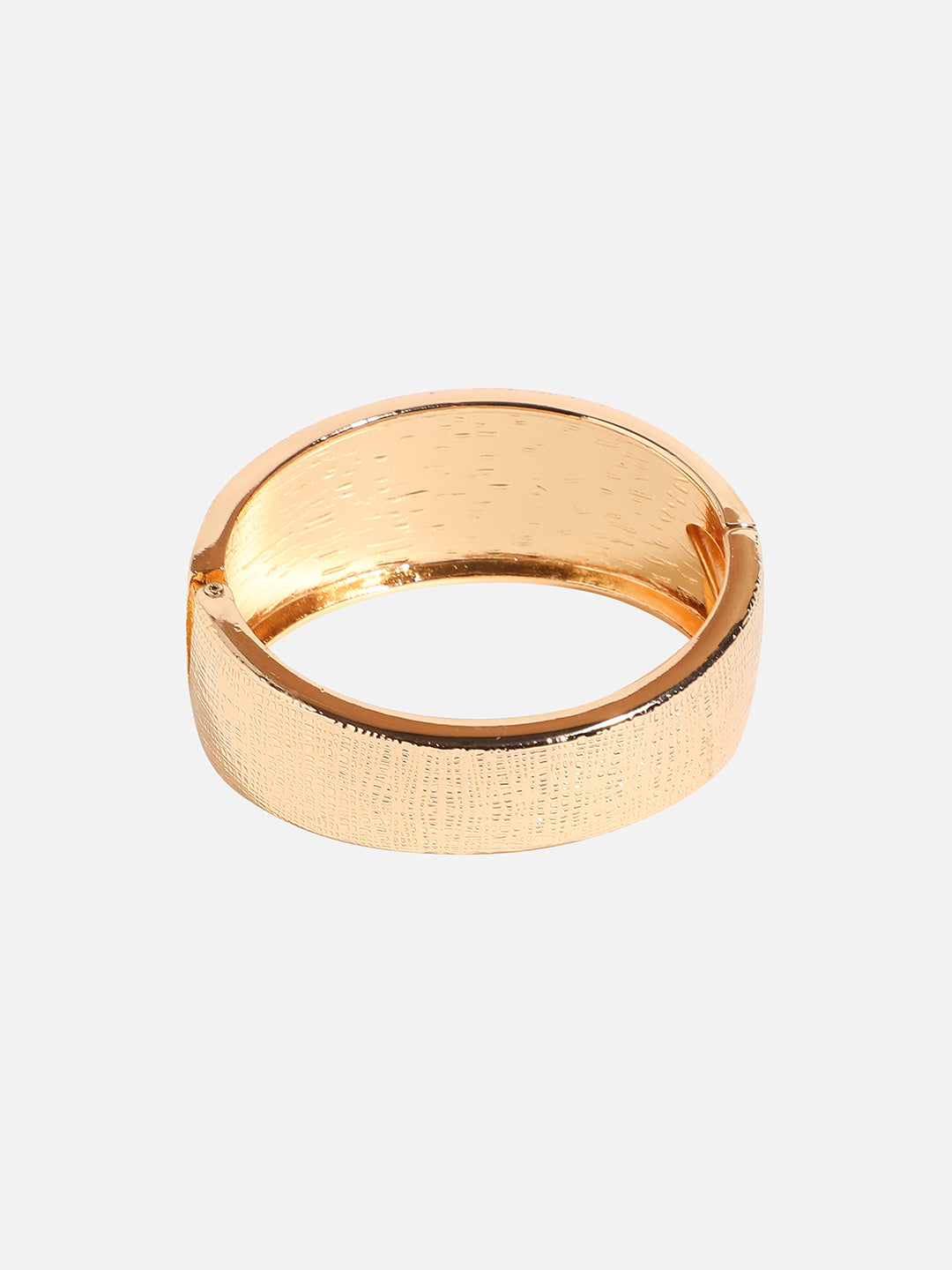 Gold Plated Crystal Studded Cuff Bracelet