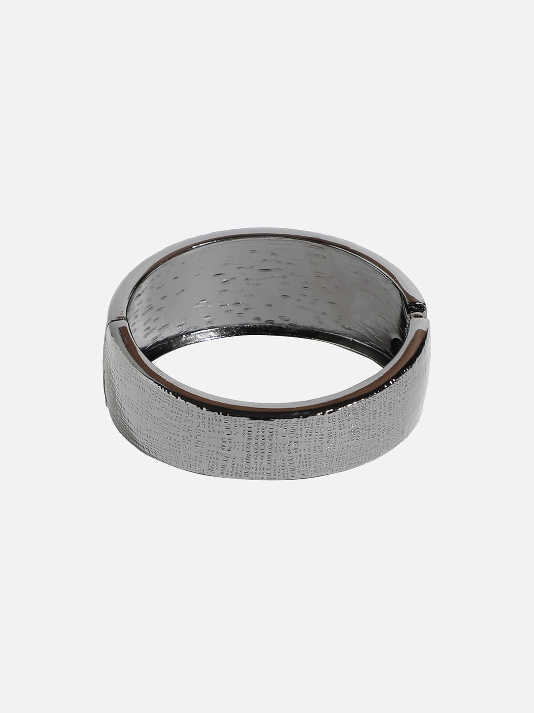 Silver Plated Stone Studded Cuff Bracelet