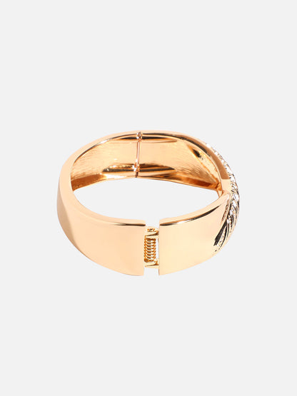 Gold-Plated Studded Bangle-Style Bracelet