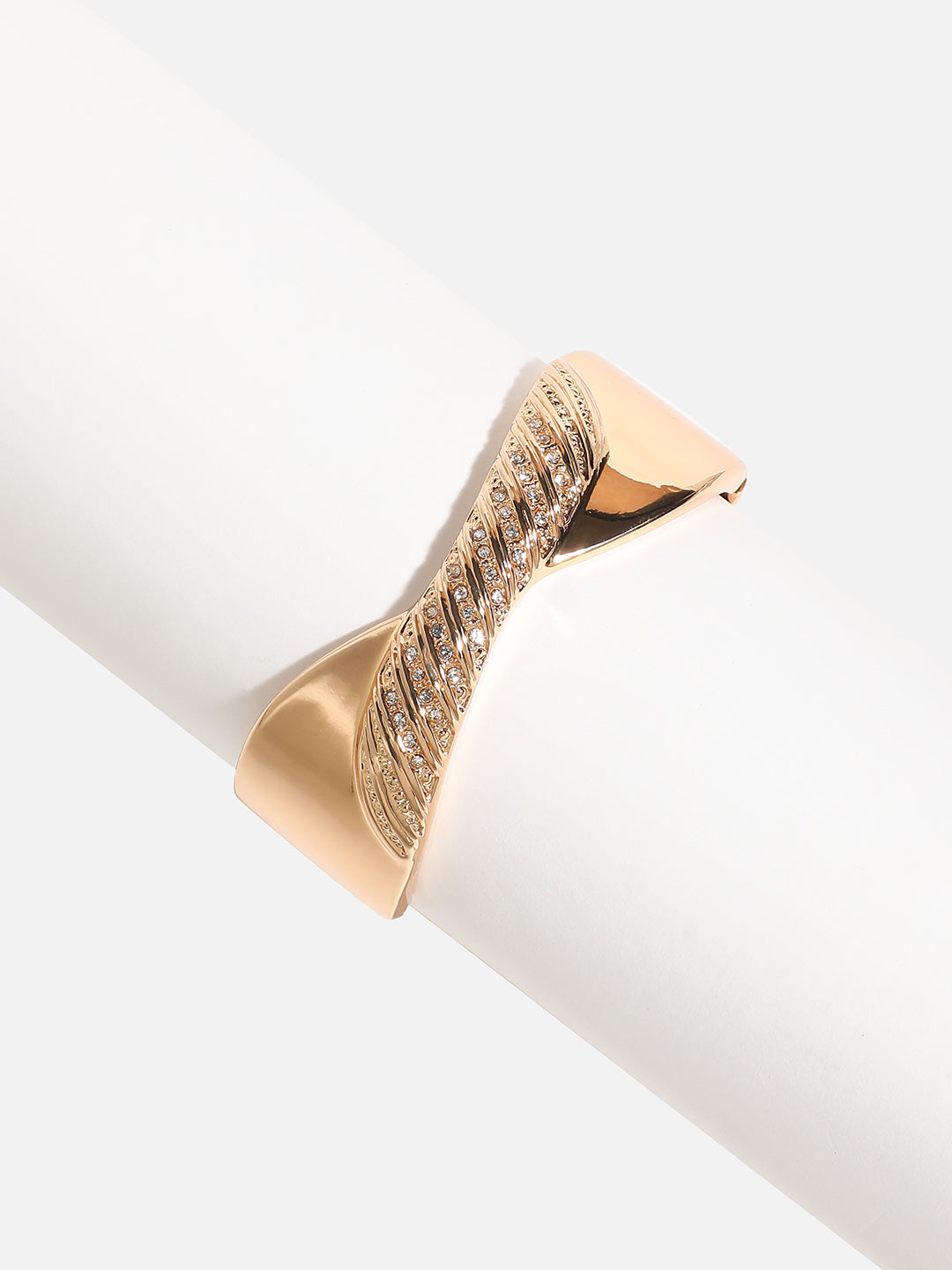 Gold-Plated Studded Bangle-Style Bracelet