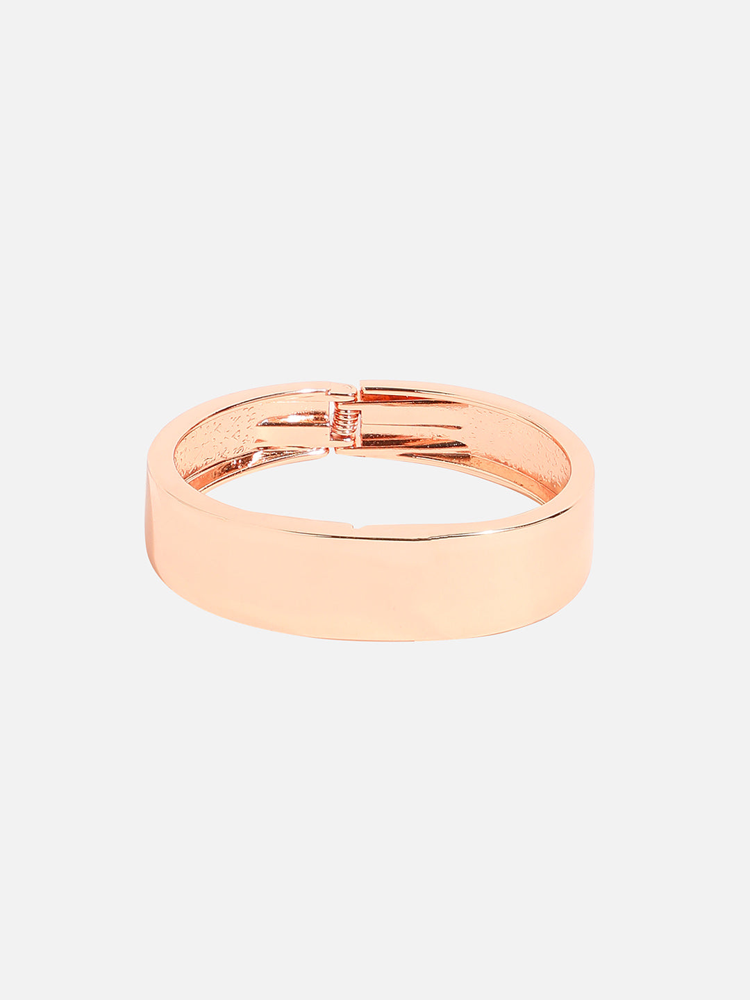 Gold-Plated Metallic Overlap Cuff Bracelet