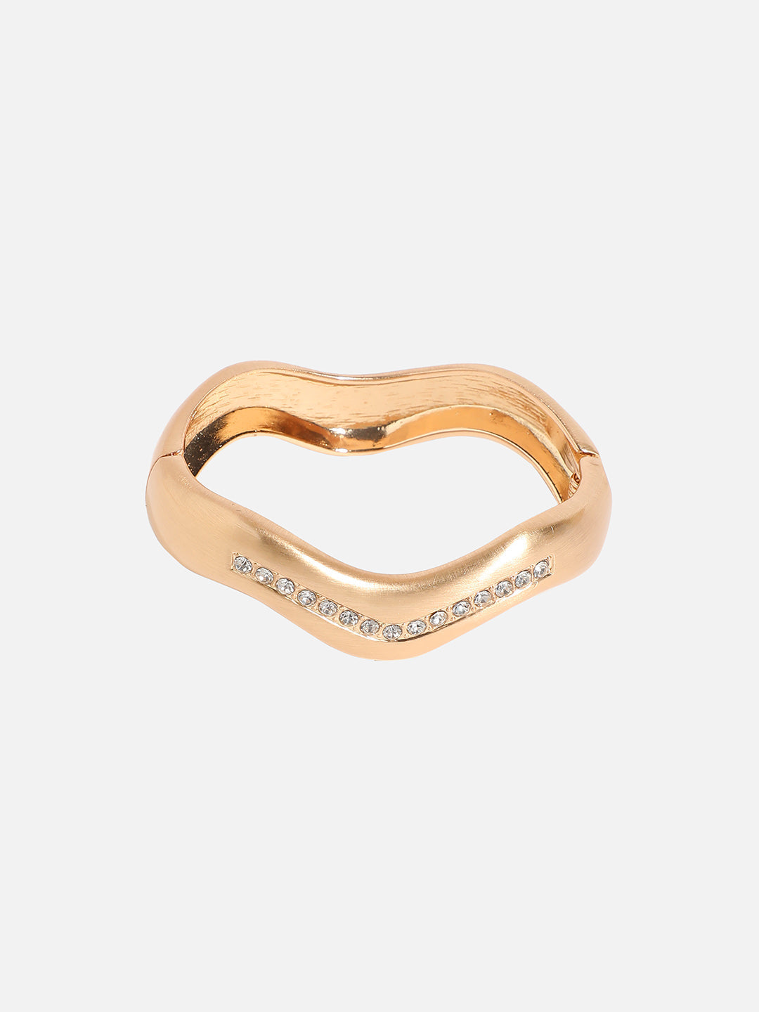 Gold-Plated Studded Kada Bracelet