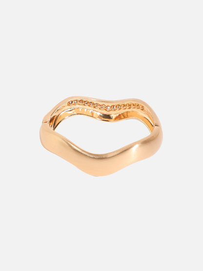 Gold-Plated Studded Kada Bracelet