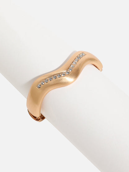 Gold-Plated Studded Kada Bracelet