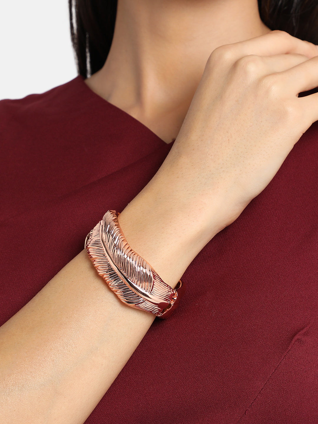 Rose Gold Plated Cuff Bracelet