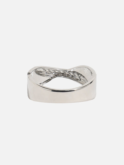 Silver Plated Stone Studded Cuff Bracelet