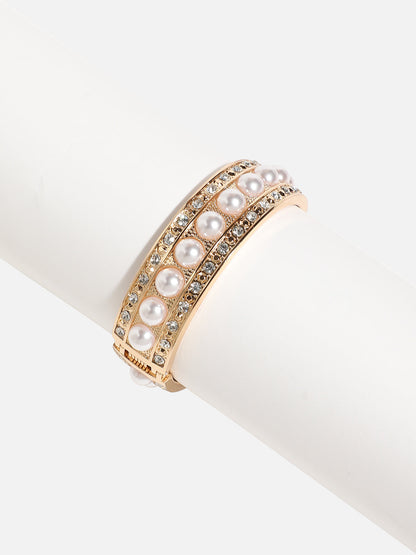 Gold-Plated Beaded Kada Bracelet