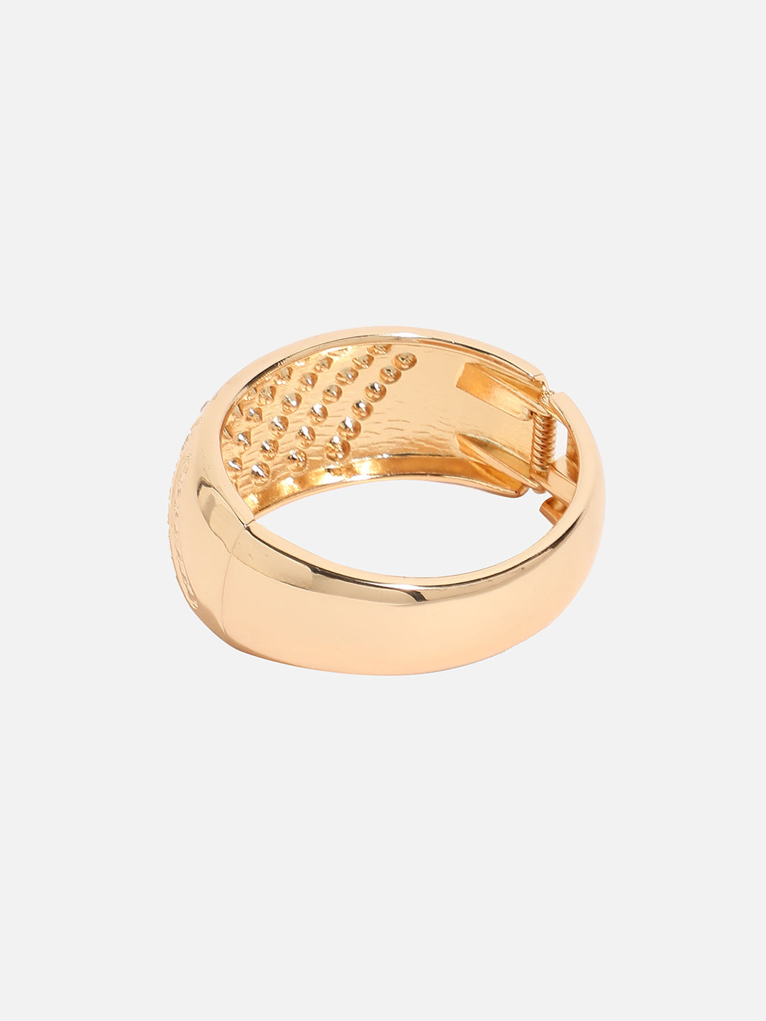 Gold Plated Stone Studded Cuff Bracelet