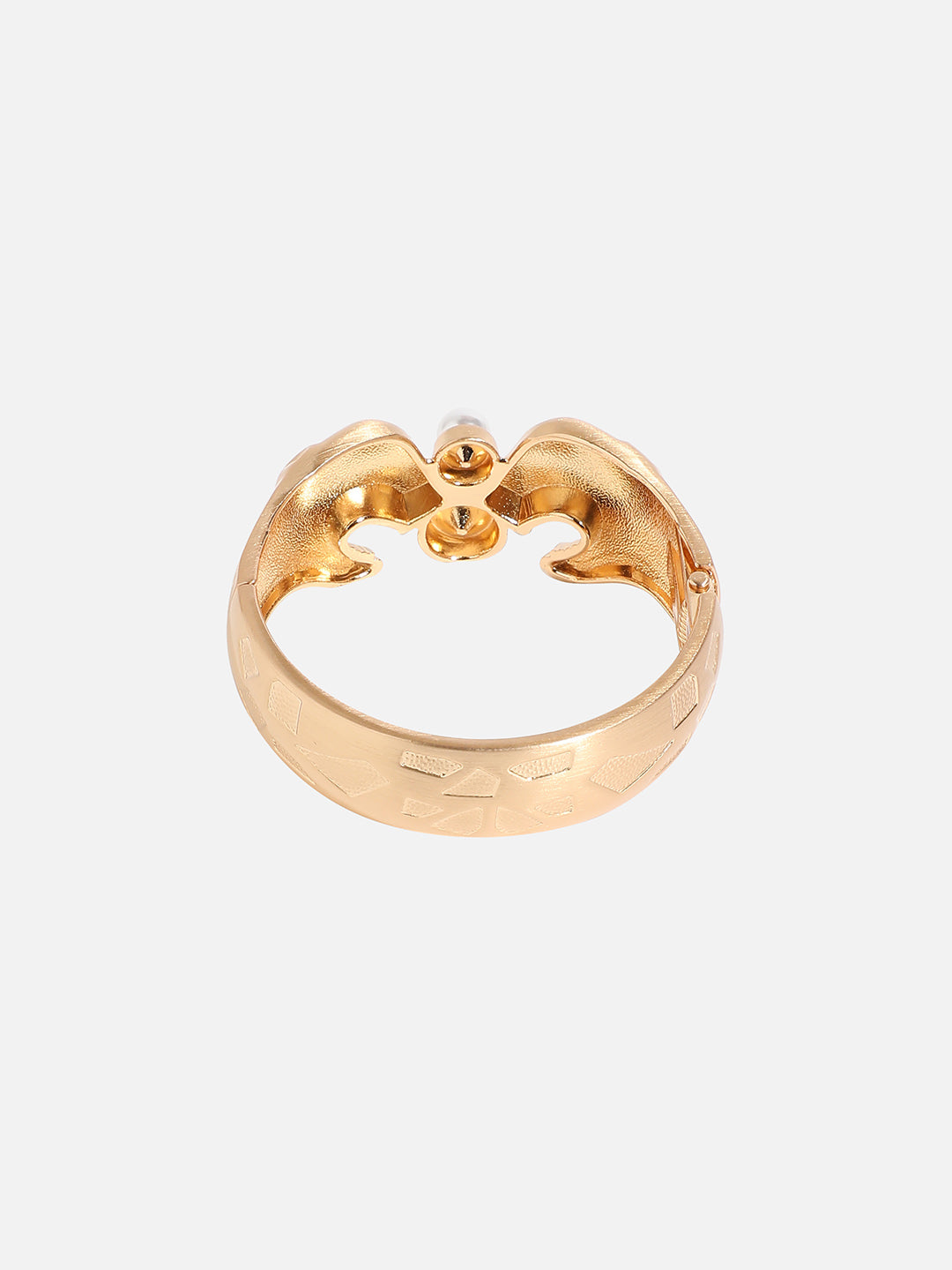 Gold-Plated Beaded Cuff Bracelet