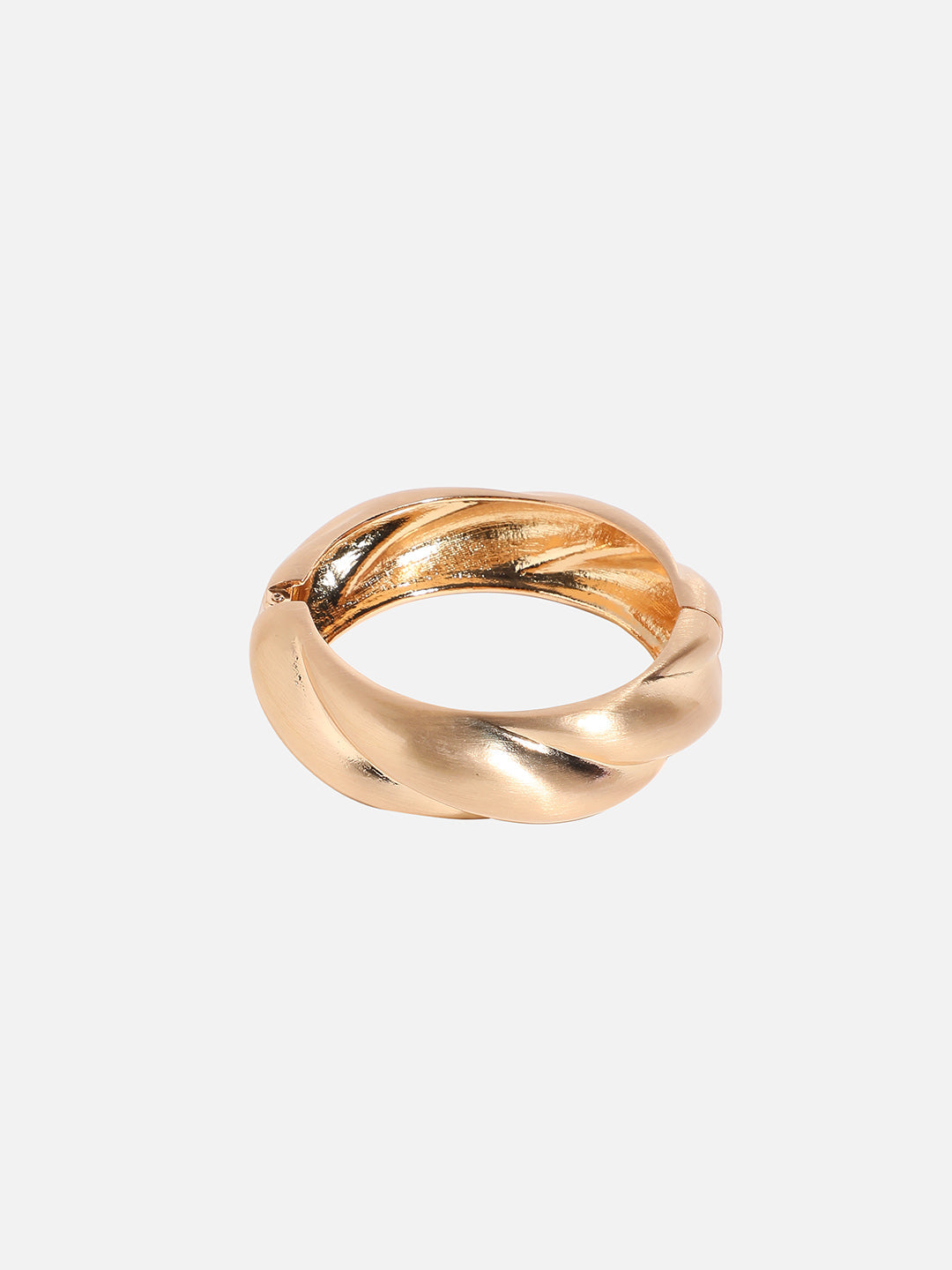 Gold-Plated Twisted Bangle-Style Bracelet