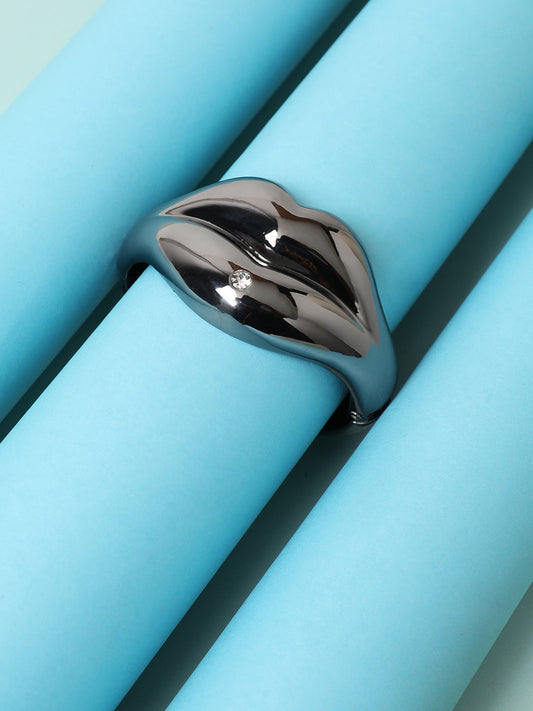 Silver-Plated Bangle-Style Bracelet