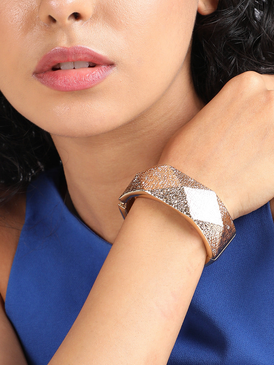 Gold-Plated Bangle-Style Bracelet