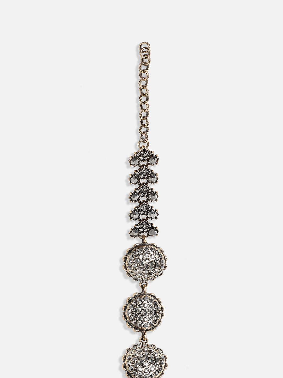 Gold-Plated Stone Studded Charm Bracelet