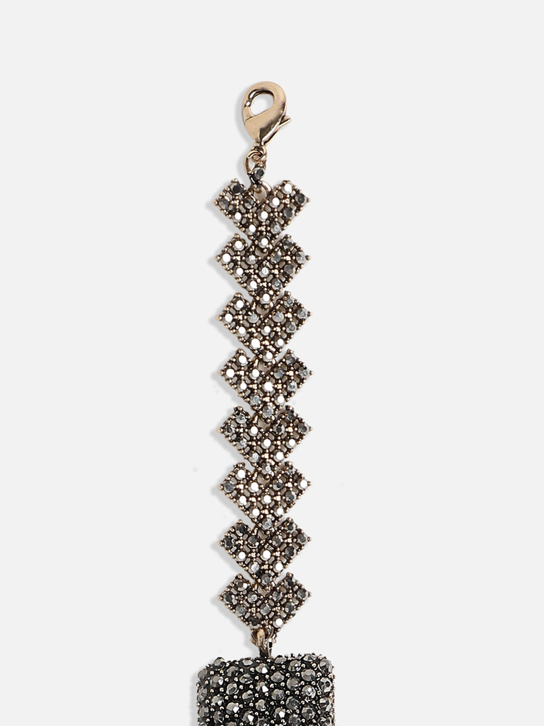 Gold-Plated Stone-Studded Link Bracelet