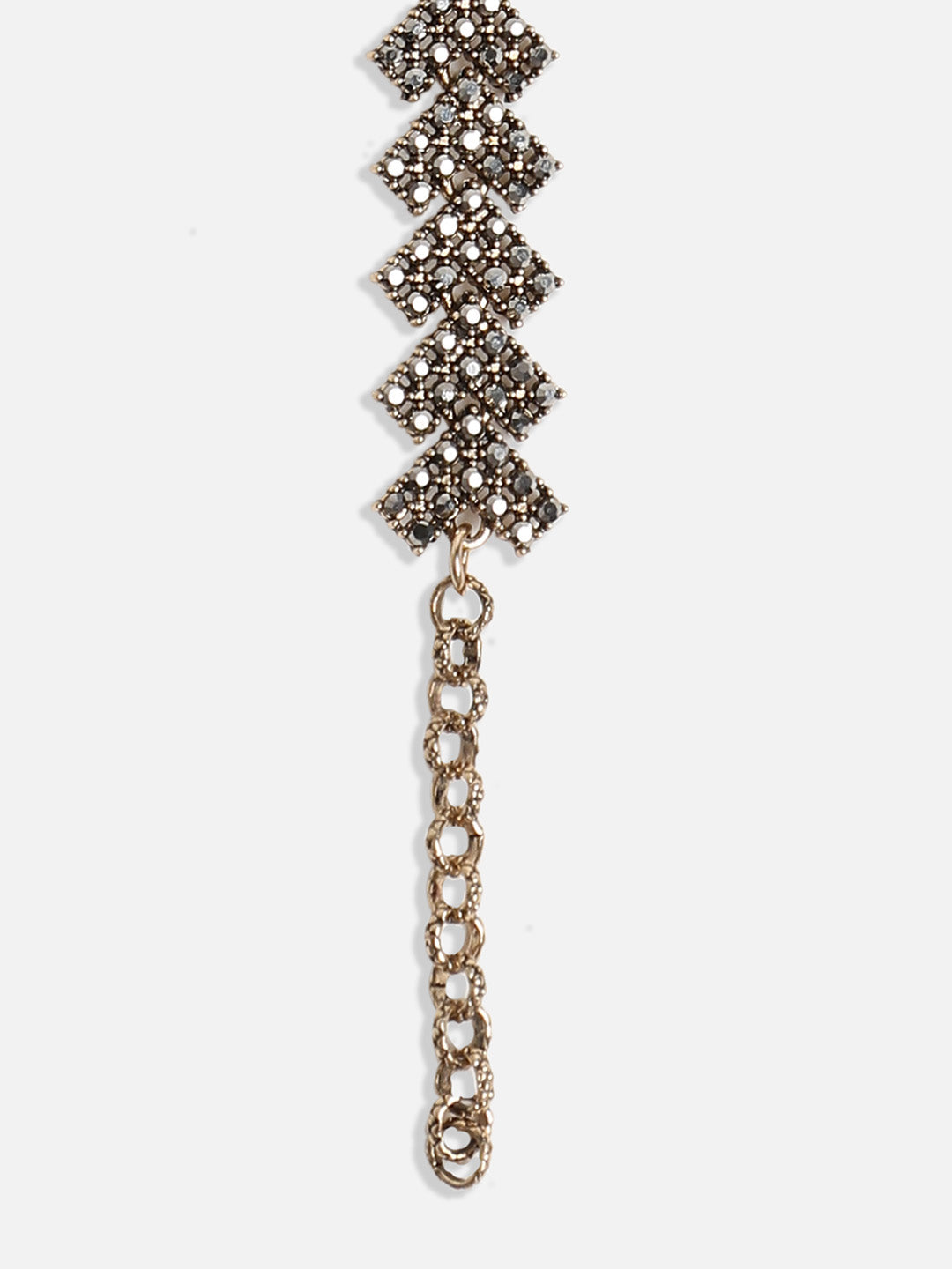Gold-Plated Stone-Studded Link Bracelet