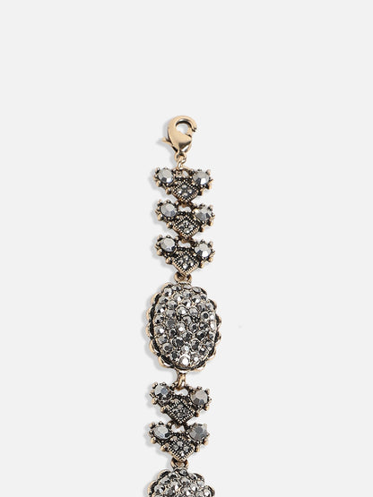 Gold-Plated Stone Studded Link Bracelet