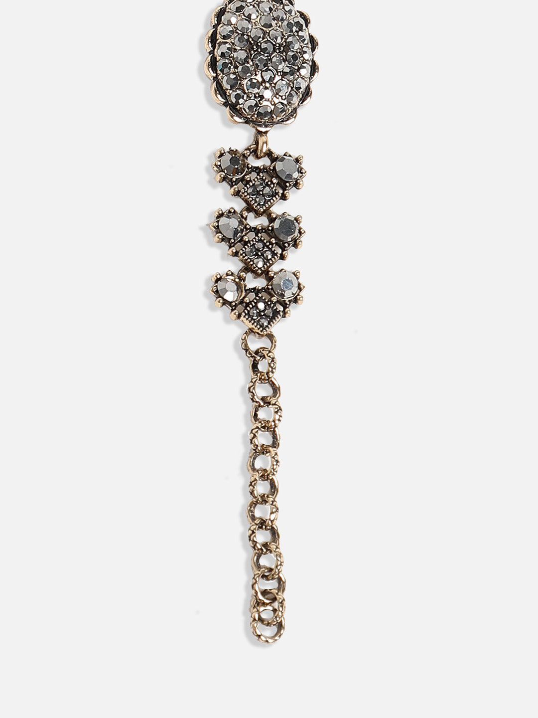 Gold-Plated Stone Studded Link Bracelet