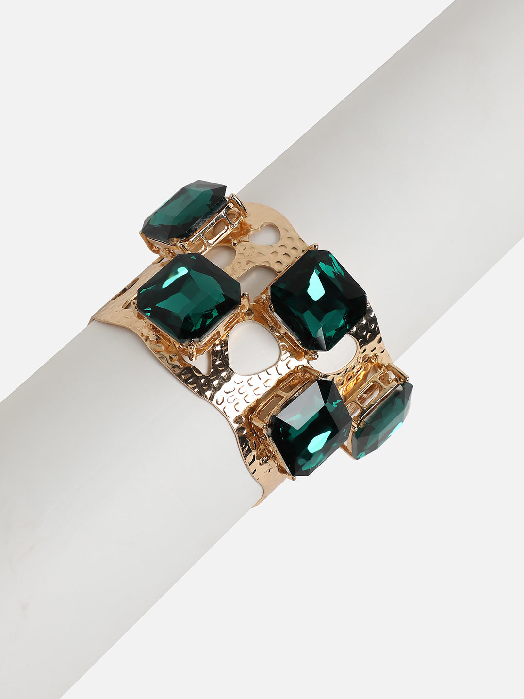 Gold-Plated Artificial Stones Bracelet