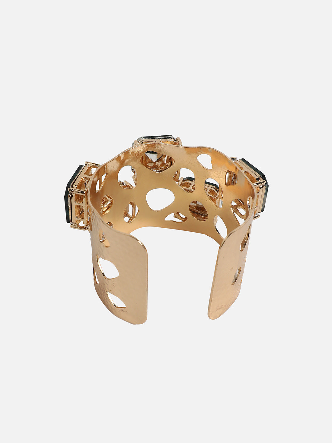 Gold-Plated Artificial Stones Bracelet
