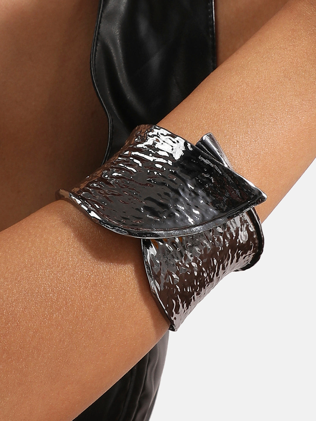 Silver-Plated Bangle-Style Bracelet