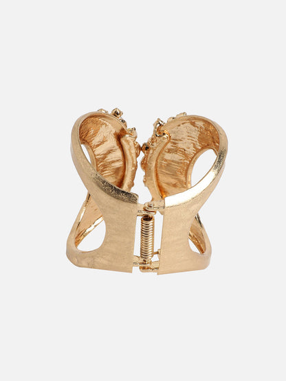 Gold-Plated Artificial Stones Studded Kada Bracelet