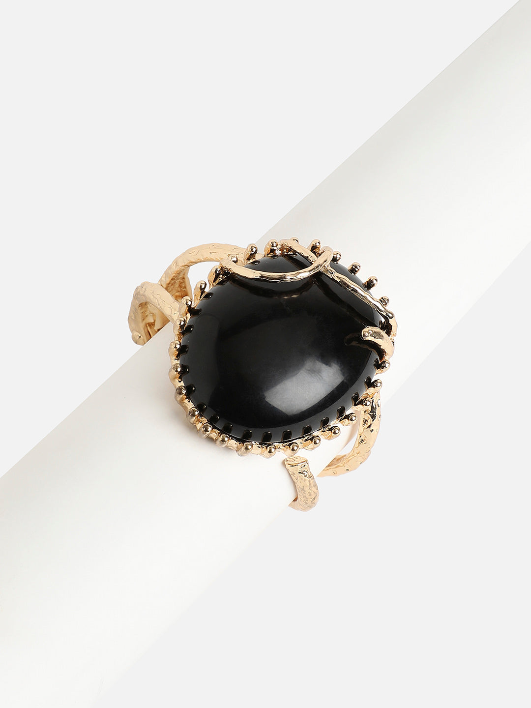 Gold Plated Stone Studded Bangle Style Bracelet