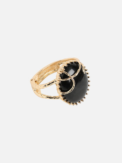 Gold Plated Stone Studded Bangle Style Bracelet