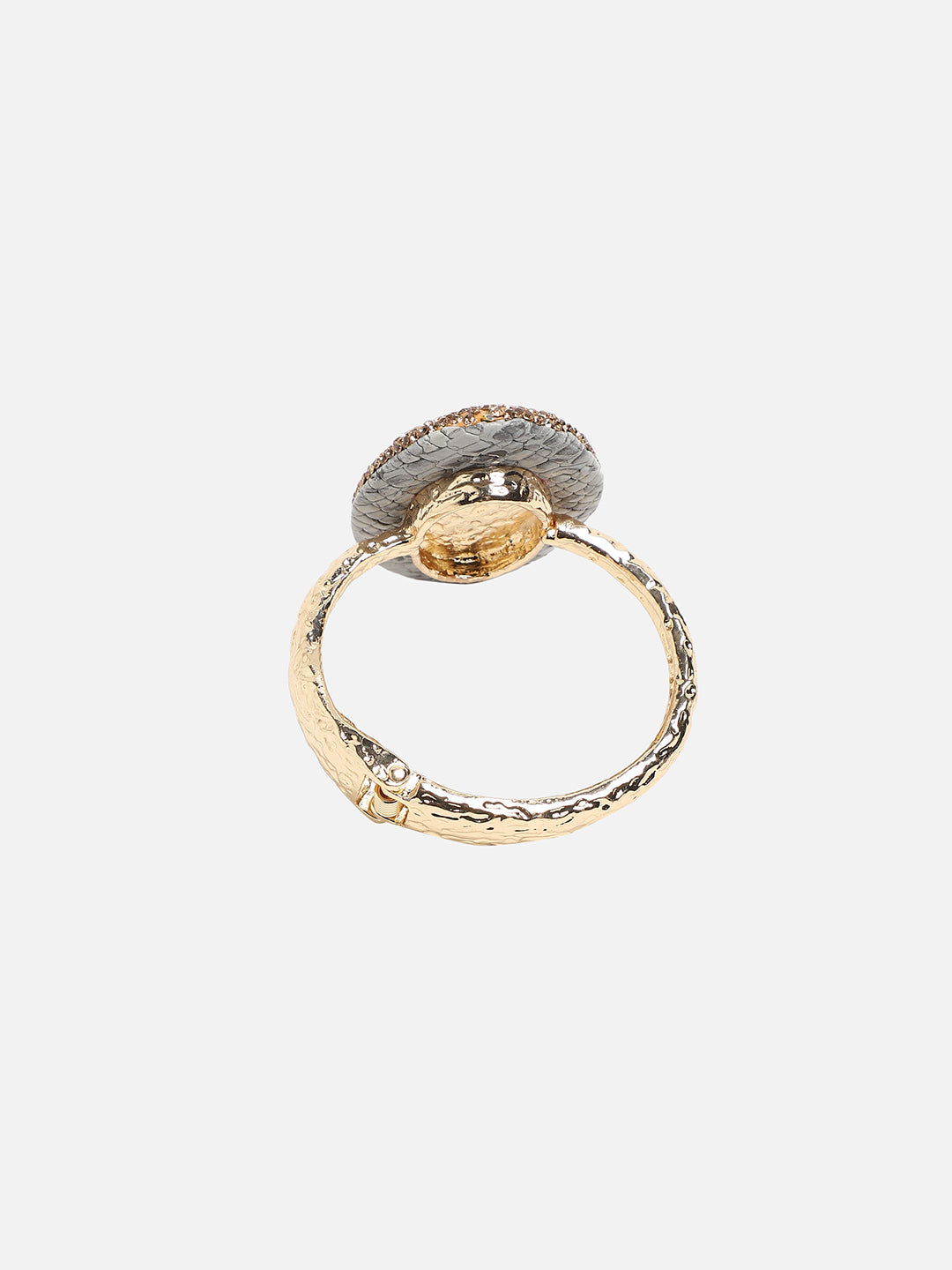 Gold Plated Stone Studded Bangle Style Bracelet
