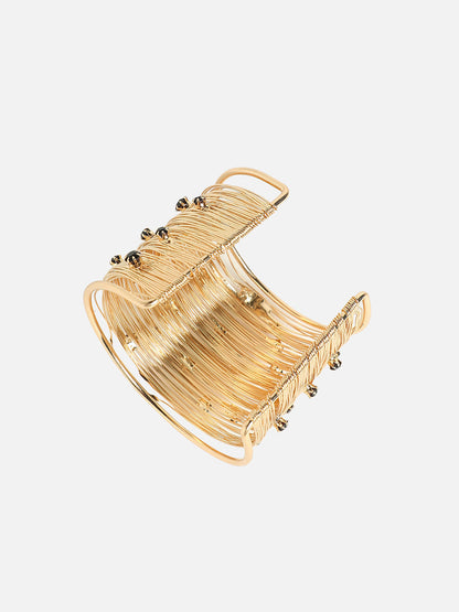 Gold-Plated Artificial Stones Studded Kada Bracelet