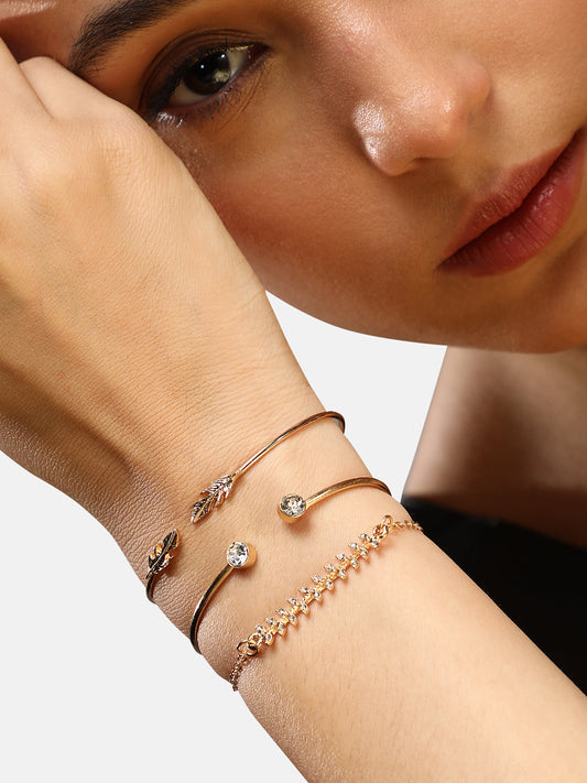 Women's The Foliage Multi-Layer Bracelet - California Gold