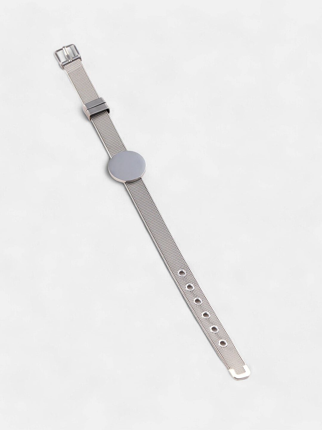 The Montre Statement Bracelet - Metallic Silver-SOHIBR8811