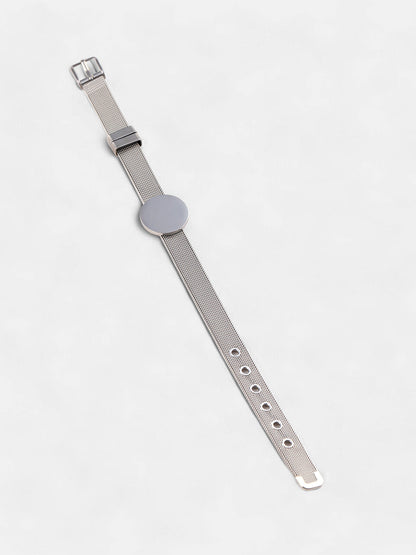The Montre Statement Bracelet - Metallic Silver-SOHIBR8811