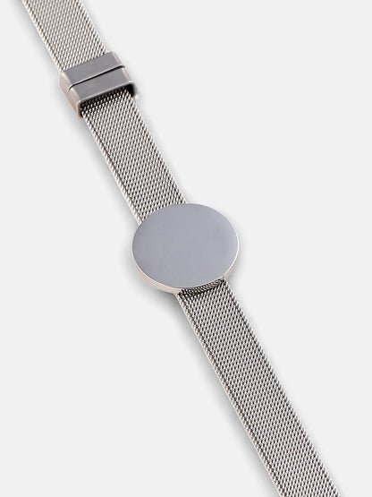 The Montre Statement Bracelet - Metallic Silver-SOHIBR8811