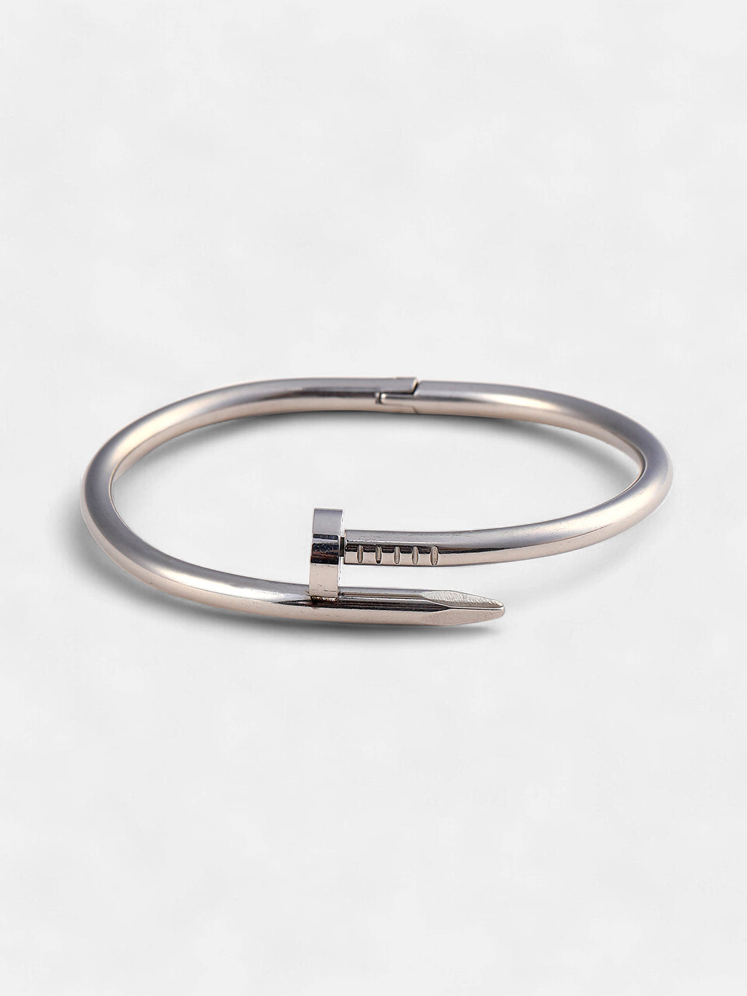 The Screw Bangle Bracelet - Metallic Silver-SOHIBR8812