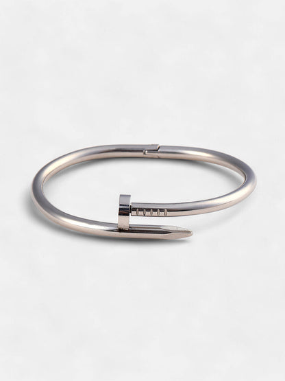 The Screw Bangle Bracelet - Metallic Silver-SOHIBR8812