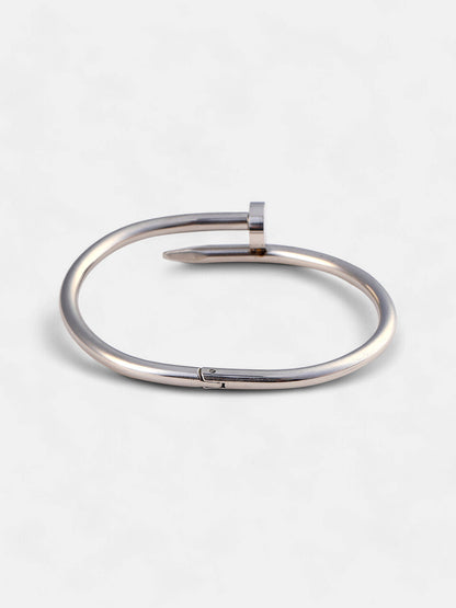 The Screw Bangle Bracelet - Metallic Silver-SOHIBR8812