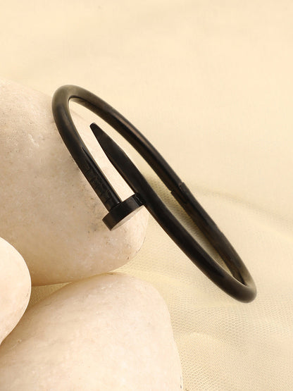 The Screw Bangle Bracelet - Onyx Black-SOHIBR8815