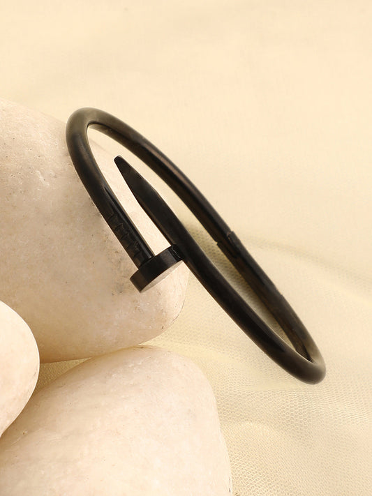The Screw Bangle Bracelet - Onyx Black-SOHIBR8815