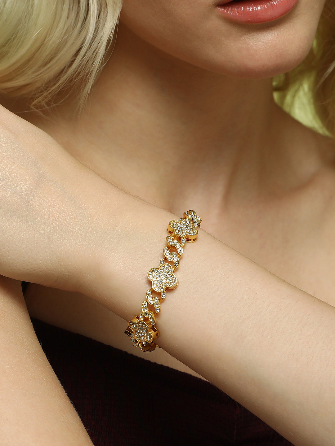 The Small Clover Tennis Bracelet - Chalice Silver-SOHIBR8816