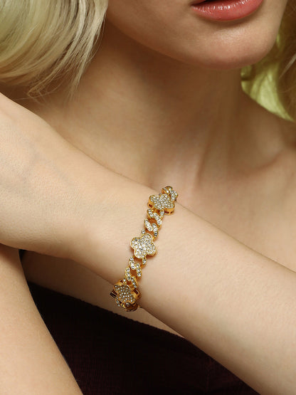 The Small Clover Tennis Bracelet - Chalice Silver-SOHIBR8816