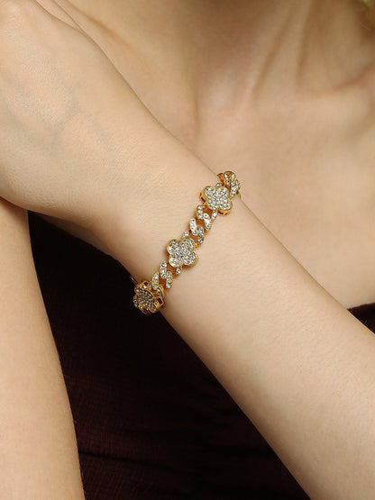 The Small Clover Tennis Bracelet - Chalice Silver-SOHIBR8816