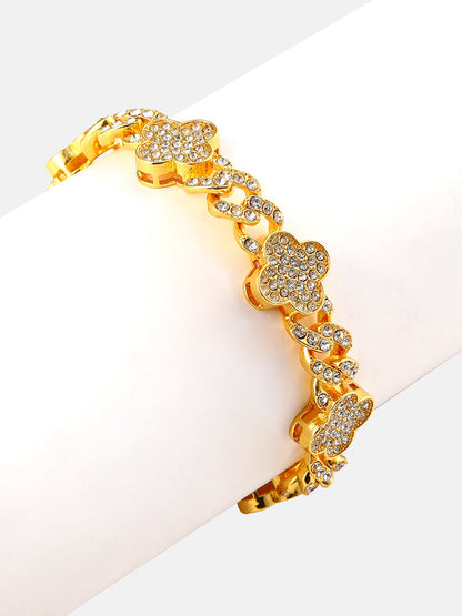 The Small Clover Tennis Bracelet - Chalice Silver-SOHIBR8816