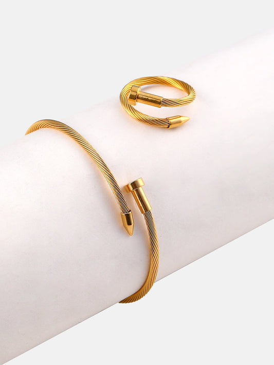 The Screw Jewellery Set - California Gold-SOHIBR8817